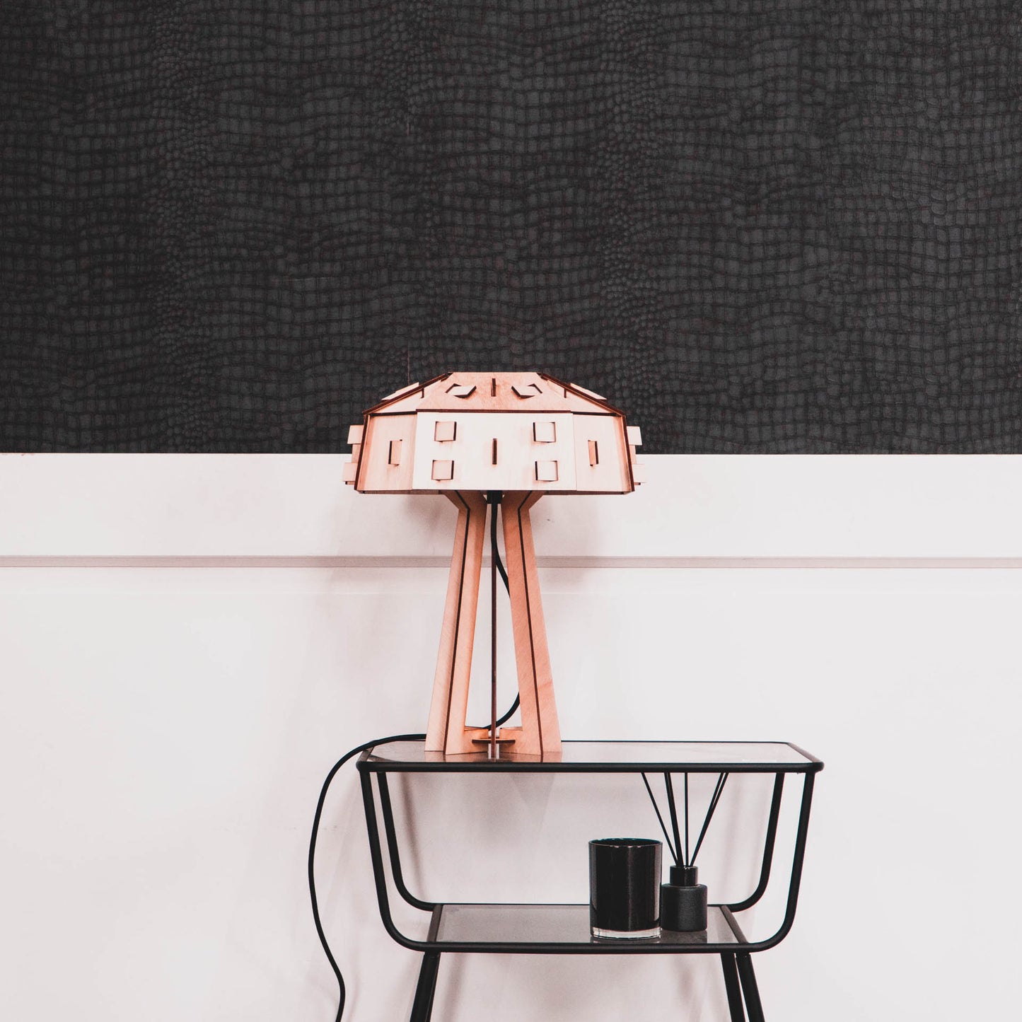 OSCAR tafellamp van WOMP de houten lamp