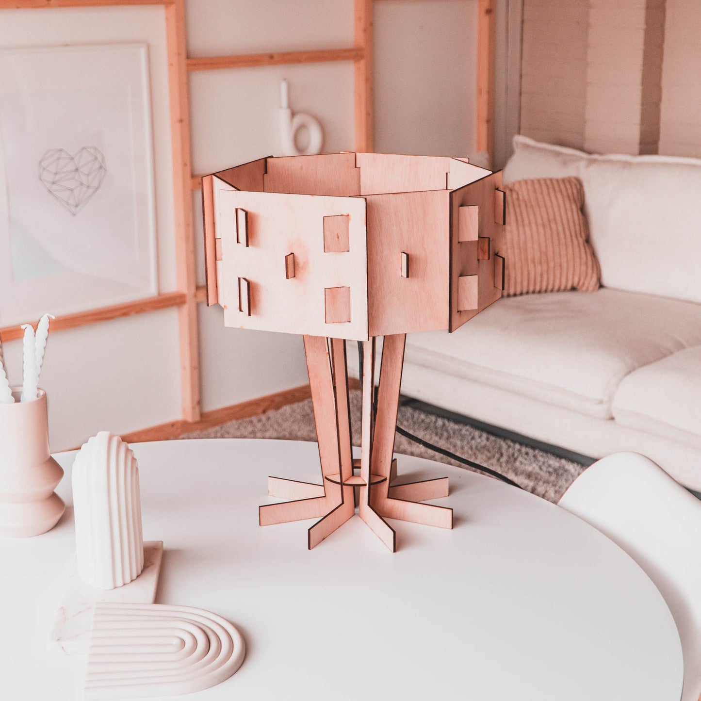MORRIS tafellamp van WOMP de houten lamp