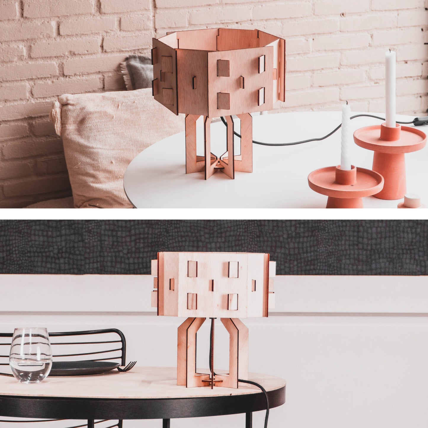 TESS tafellamp van WOMP de houten lamp