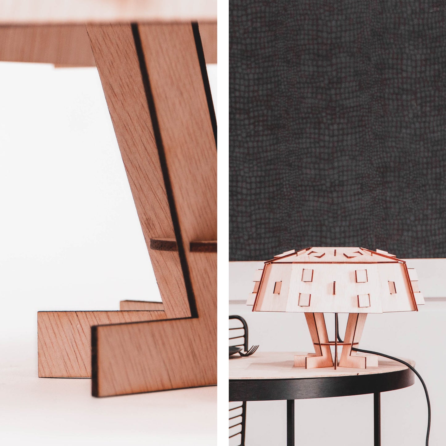 DEX tafellamp van WOMP de houten lamp