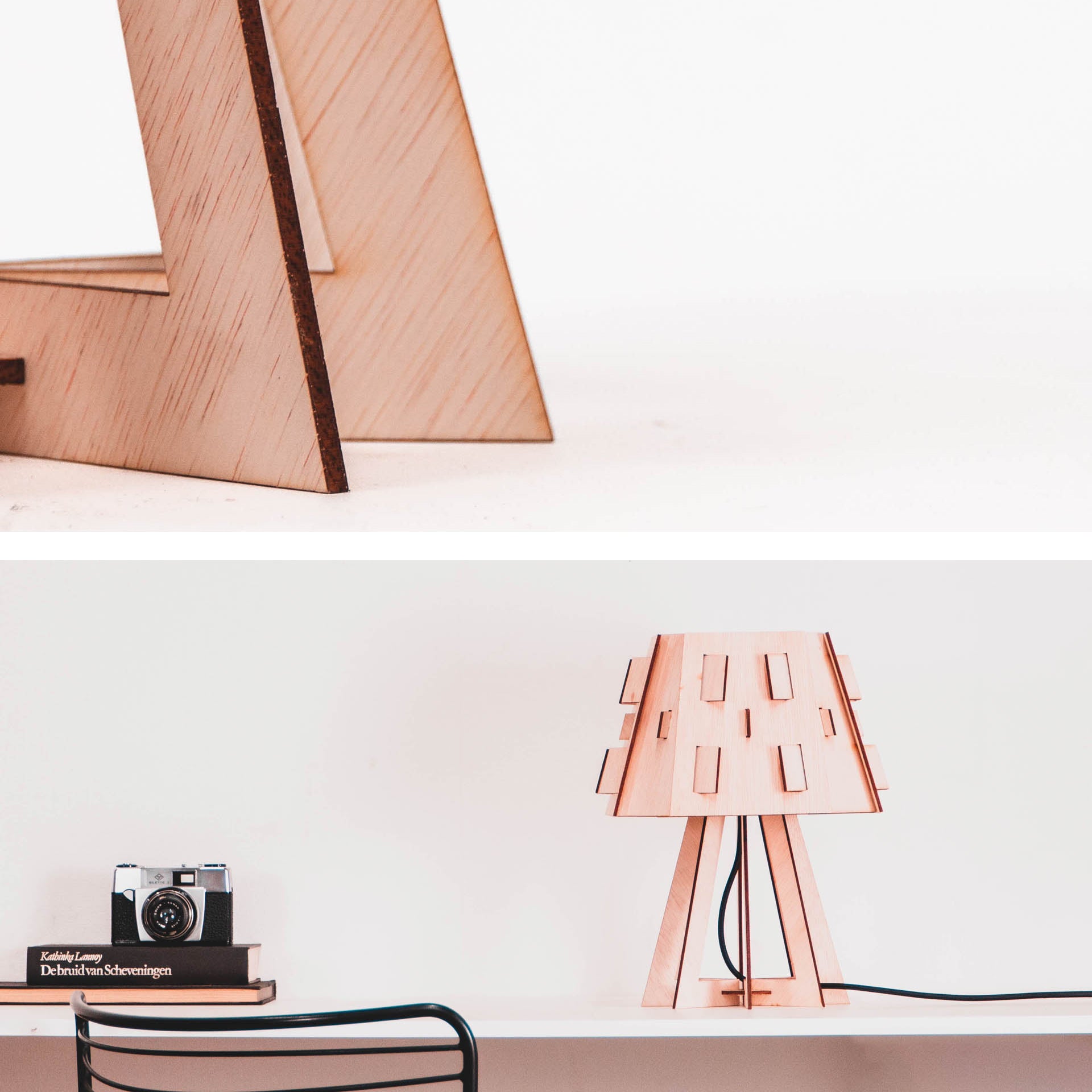 SUZIE tafellamp van WOMP de houten lamp