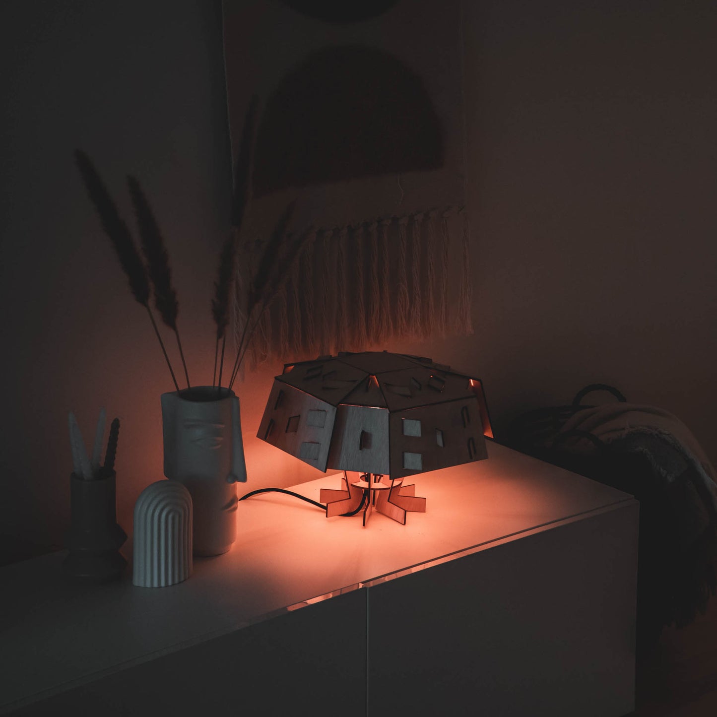 DEX tafellamp van WOMP de houten lamp